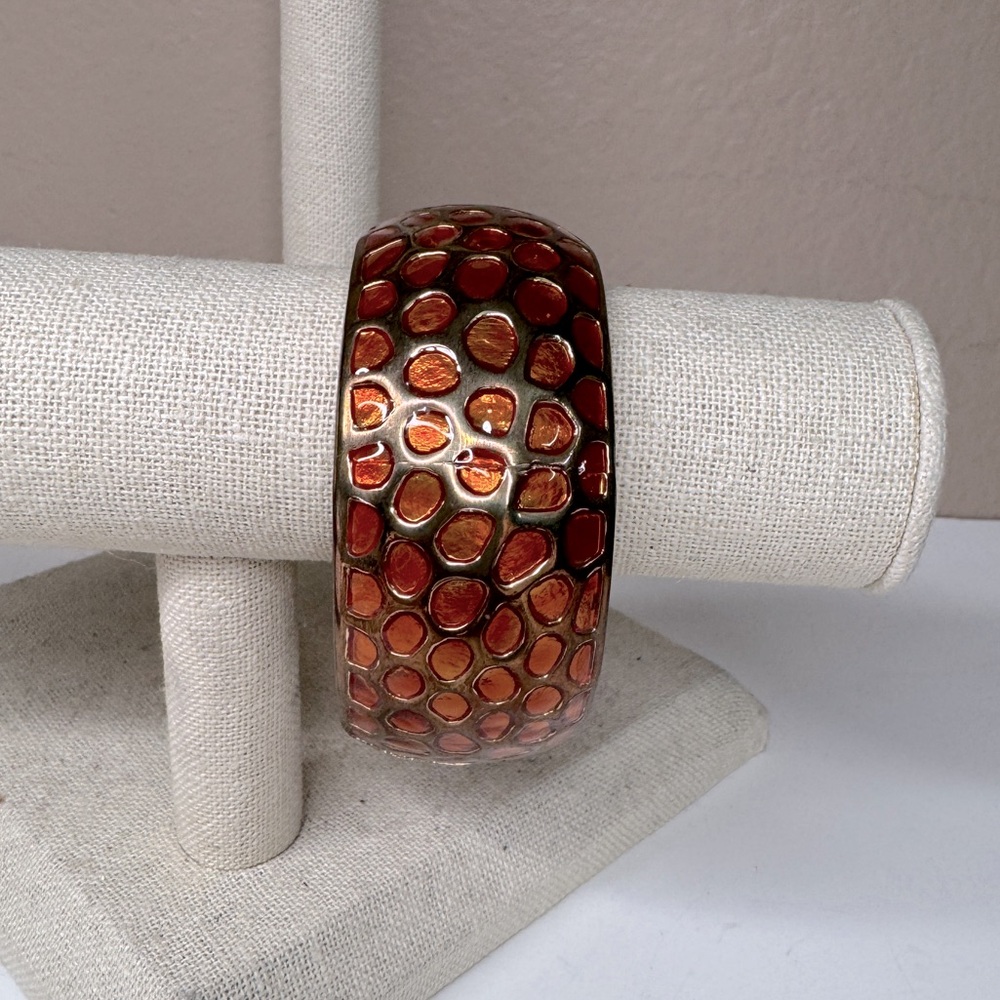 Women cuff Amber burnt orange color